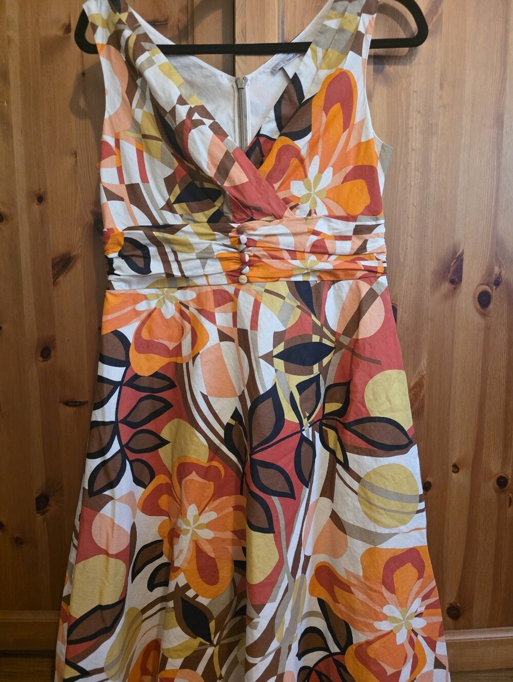Two Star Dog  Floral Fit & Flare Sundress in Orange and Yellow